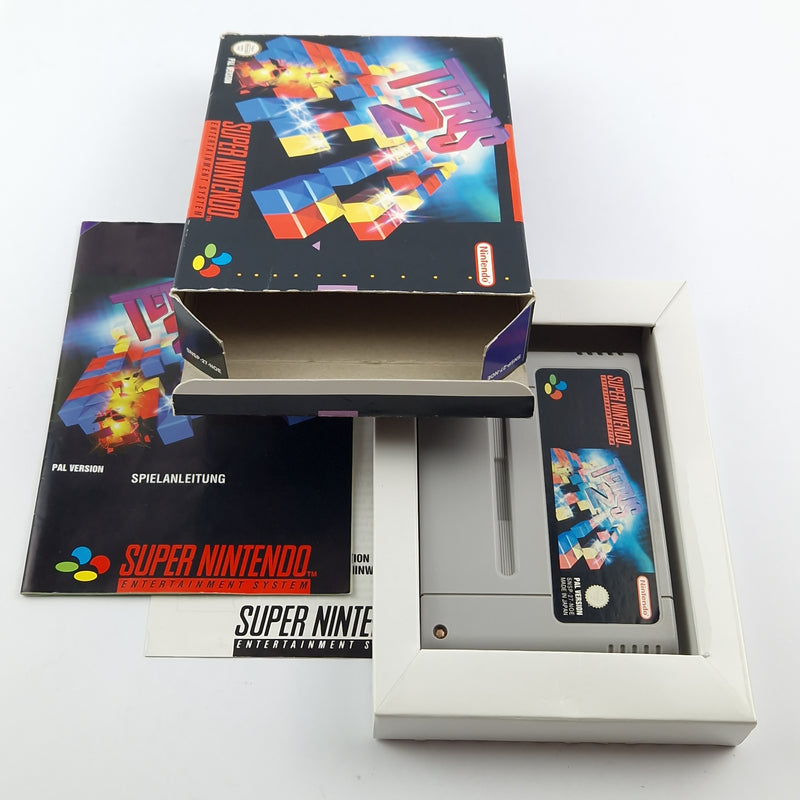 Super Nintendo Spiel : Tetris 2 - OVP Anleitung Modul / SNES Cartridge PAL