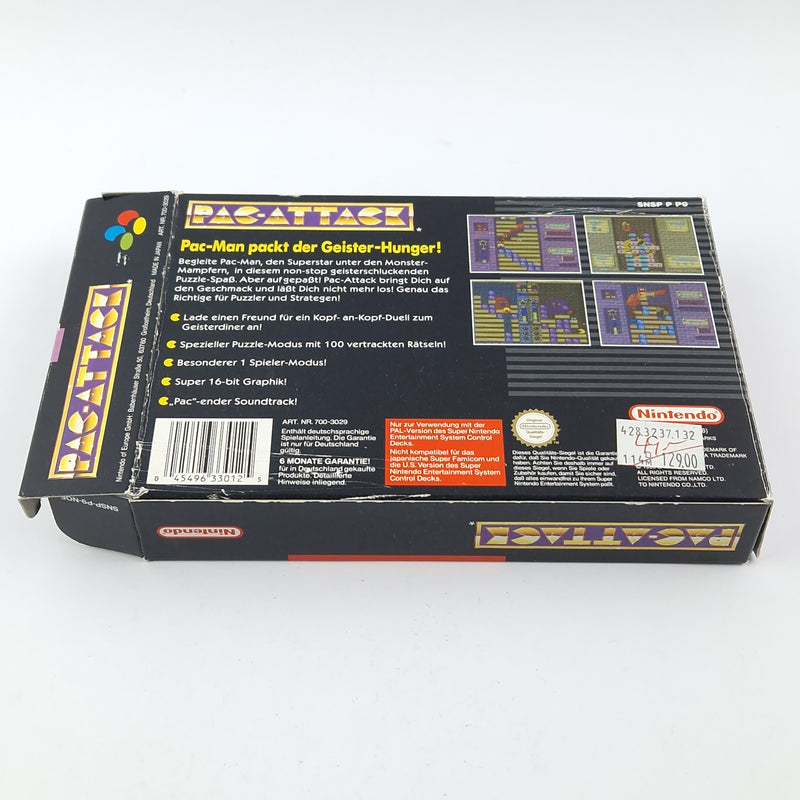 Super Nintendo Spiel : Pac-Attack - OVP Anleitung Modul / SNES Cartridge PAL