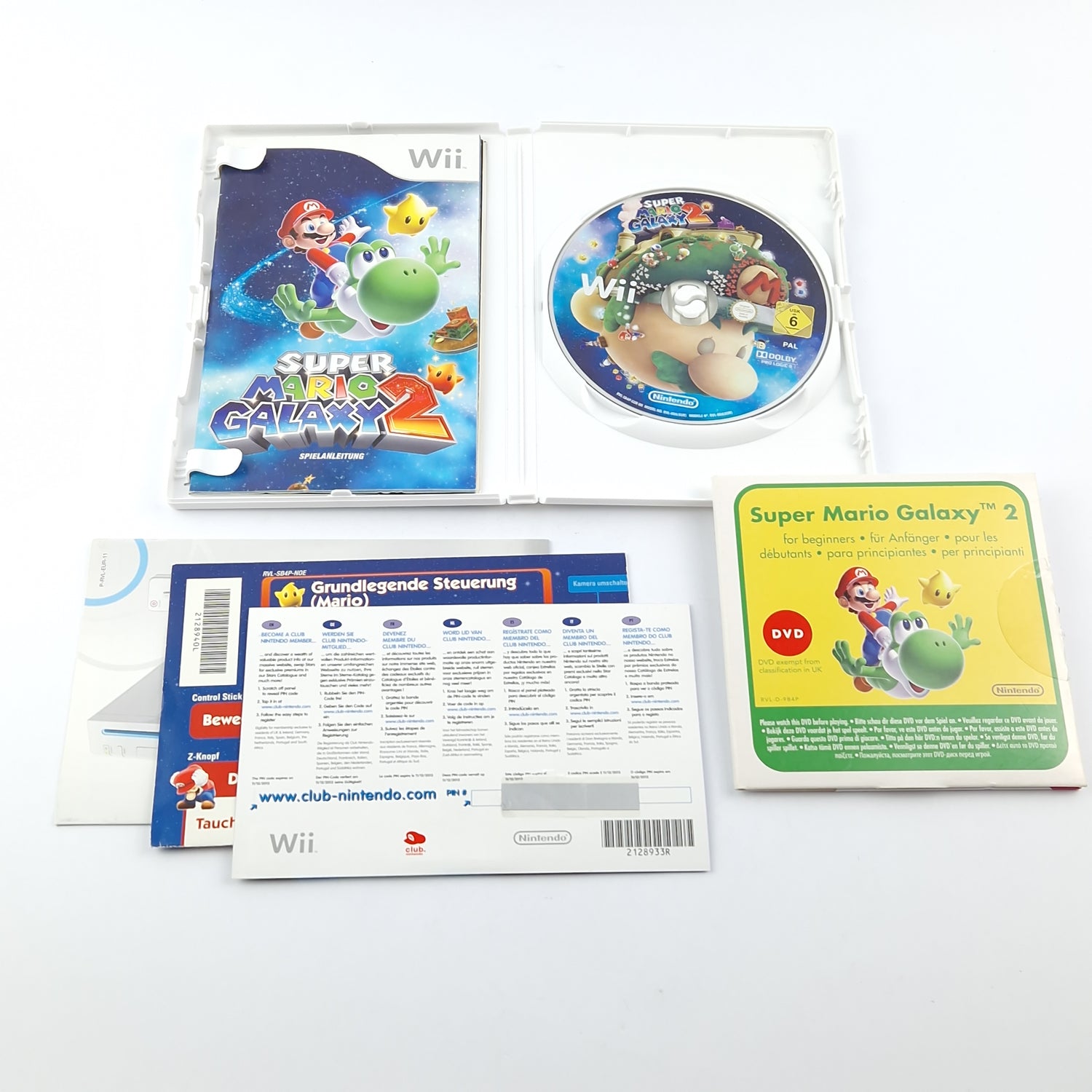 Nintendo Wii Spiel : Super Mario Galaxy 2 + DVD für Anfänger - OVP CD PAL