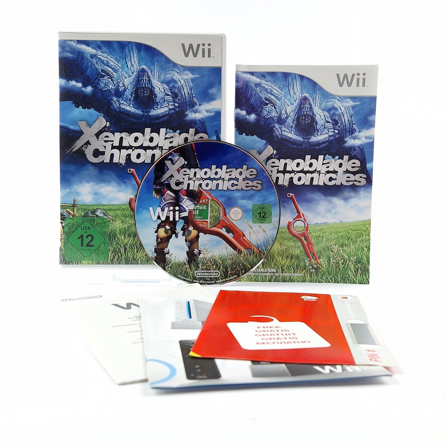 Nintendo Wii Spiel : Xenoblade Chronicles - OVP Anleitung CD / PAL Game