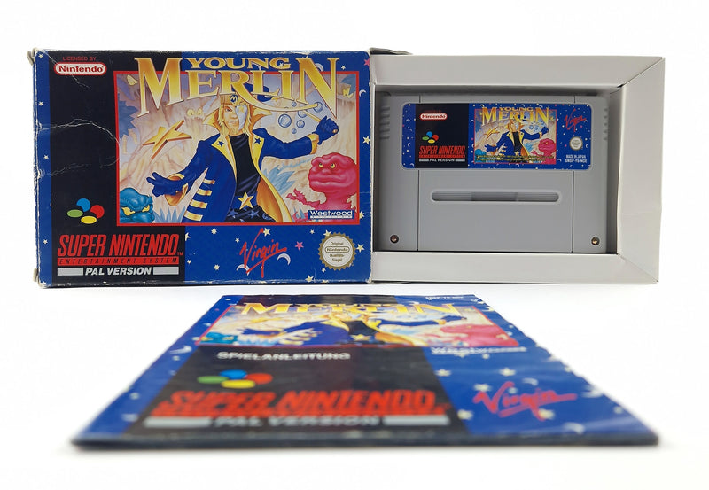 Super Nintendo Spiel : Young Merlin - Modul Anleitung OVP cib / SNES PAL NOE