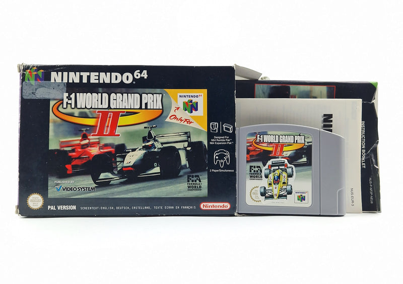 Nintendo 64 Spiel : F-1 World Grand Prix II - Modul Anleitung OVP cib / N64 PAL