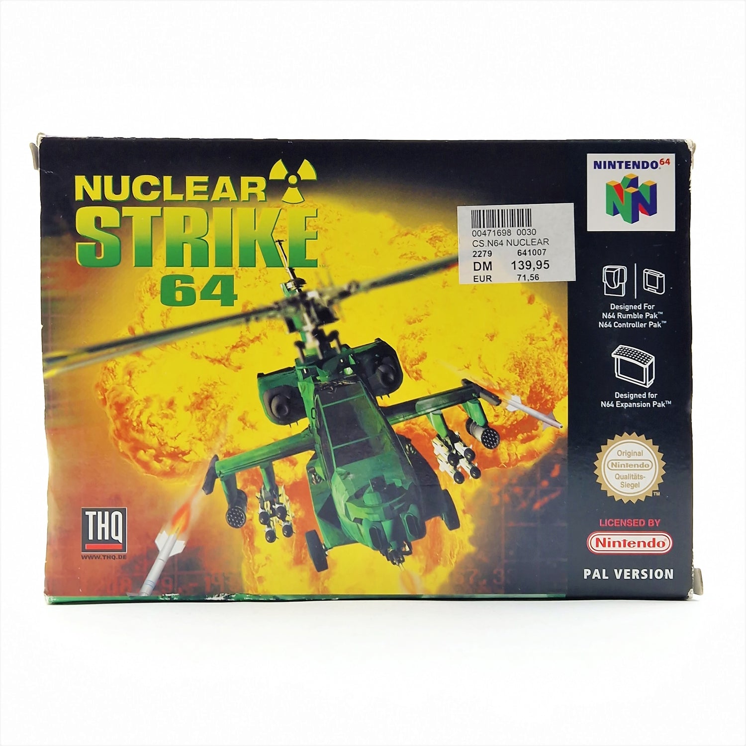 Nintendo 64 Spiel : Nuclear Strike 64 - Modul Anleitung OVP / N64 PAL THQ