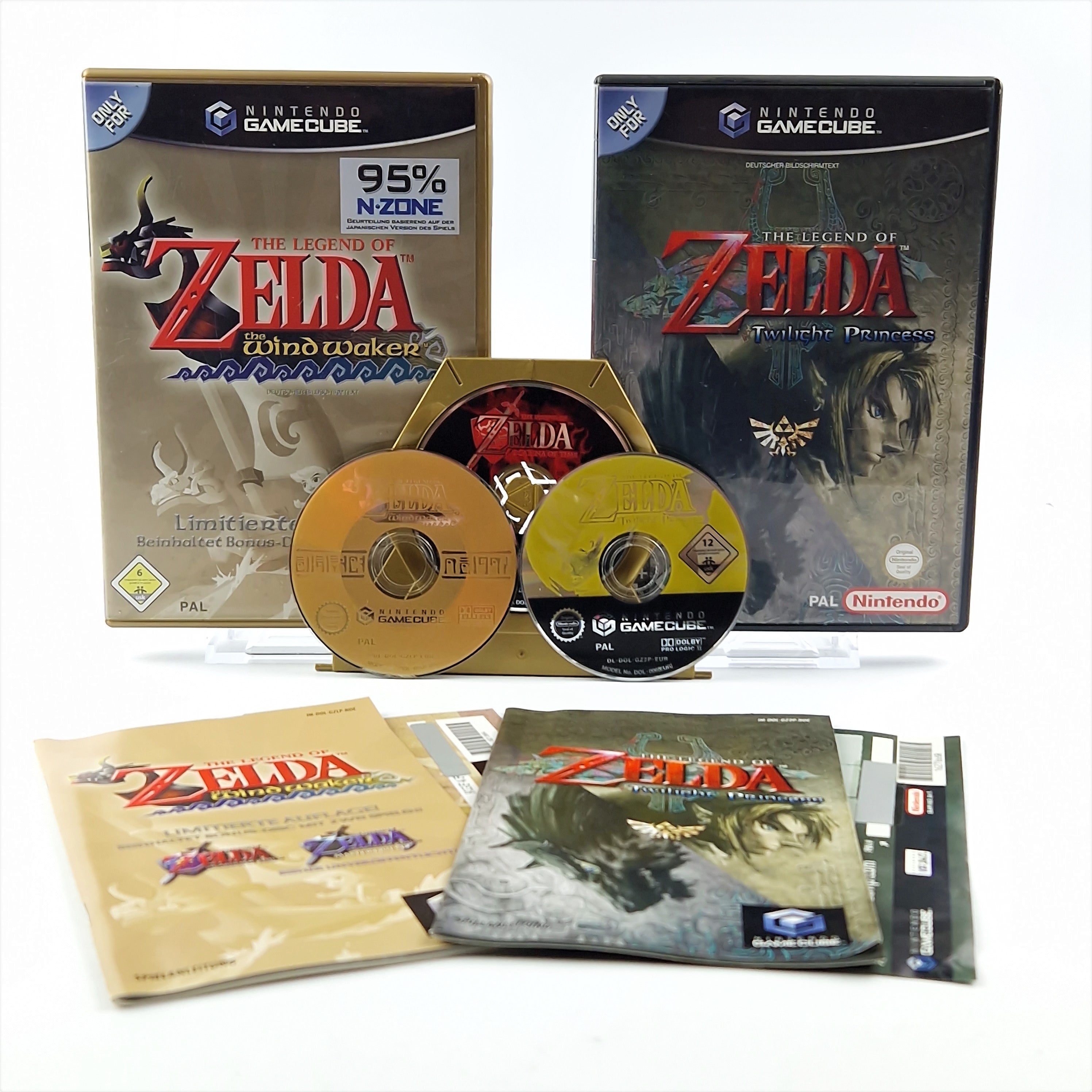 Nintendo Gamecube Spiele Bundle : Zelda Windwaker - Ocarina - Twilight Princess