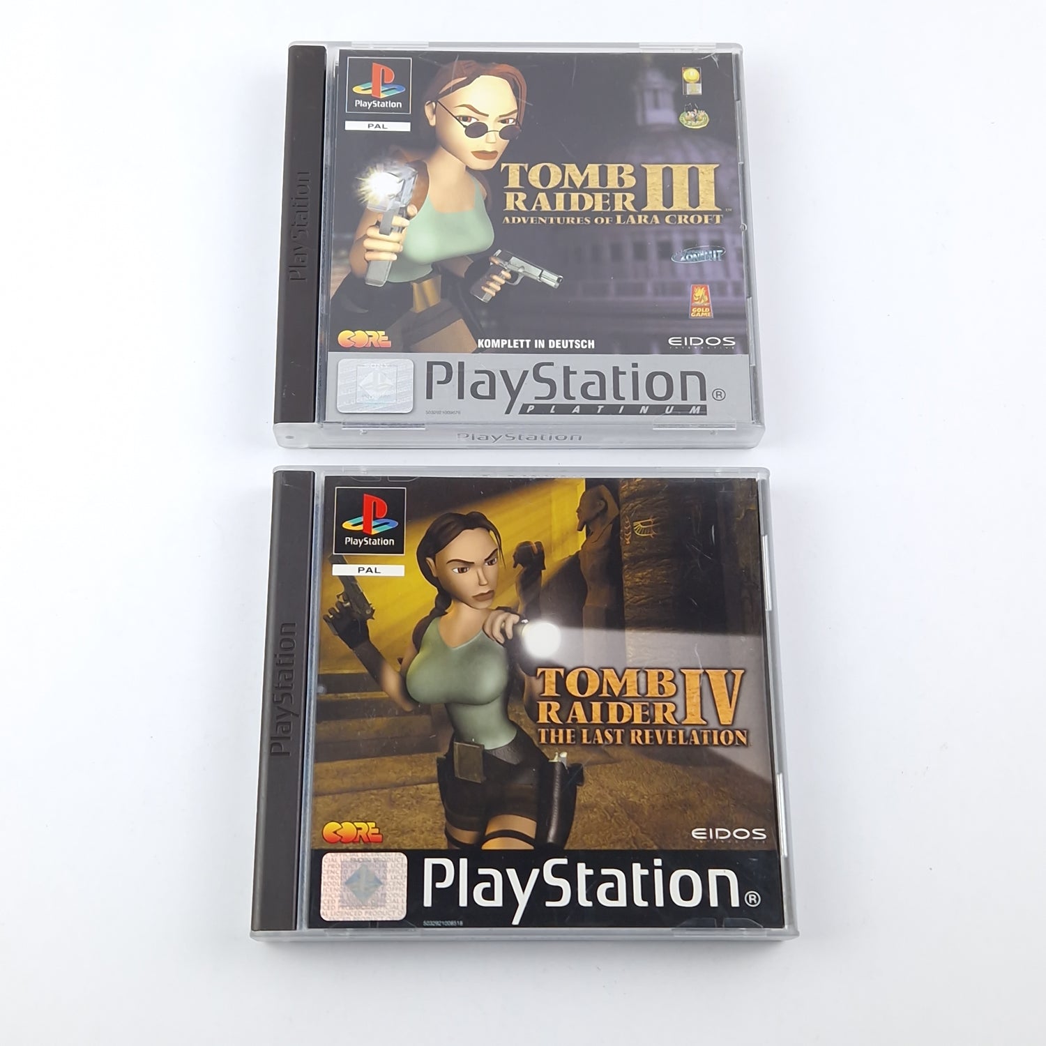 Playstation 1 Games Bundle: Tomb Raider III & IV in SET - PS1 OVP Lara Croft