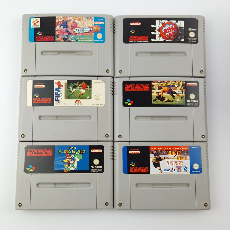 Super Nintendo console with 10 games, 4 of which are in their original packaging - SNES Console PAL
