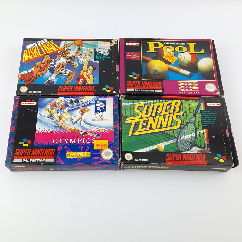 Super Nintendo console with 10 games, 4 of which are in their original packaging - SNES Console PAL