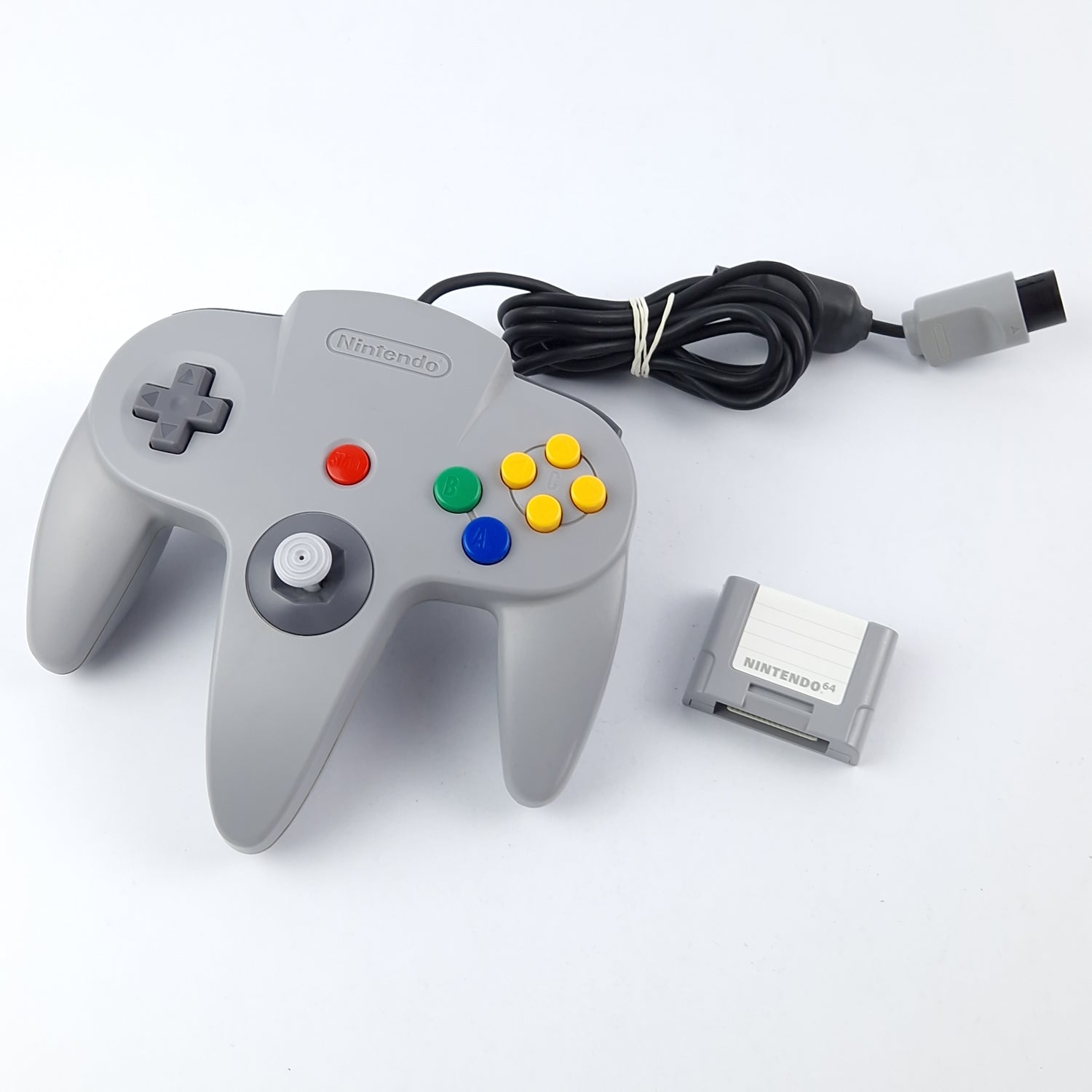 Nintendo 64 console with controller, memory card & connection cable - N64 Console