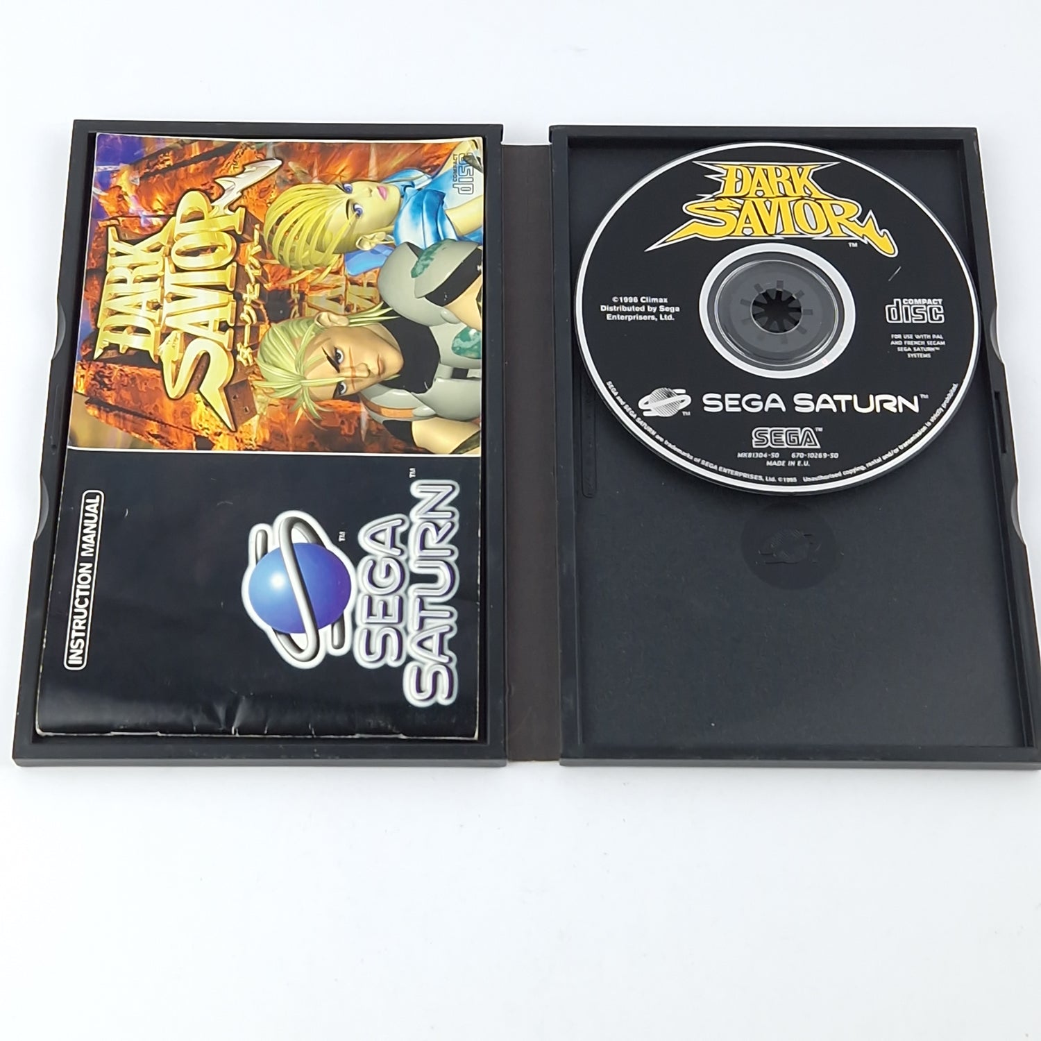 Sega Saturn Game: Dark Savior - CD Instructions OVP / PAL Disc