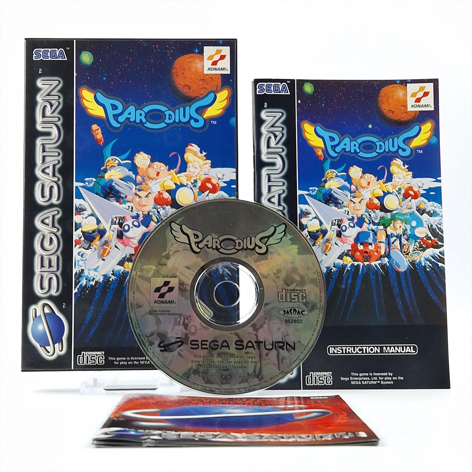 Sega Saturn Game: Parodius - CD Instructions OVP / PAL Disk Konami