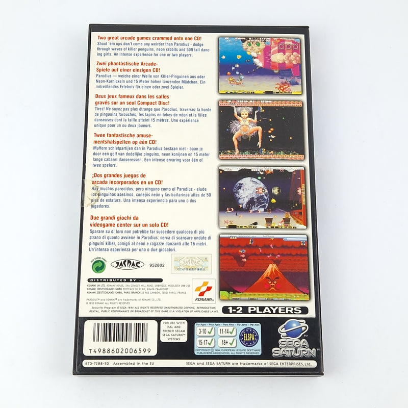 Sega Saturn Spiel : Parodius - CD Anleitung OVP / PAL Disk Konami