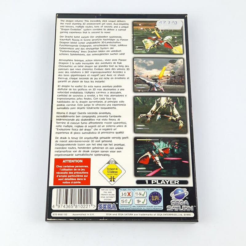 Sega Saturn Game: Panzer Dragoon Two II - CD Instructions OVP / Disk PAL Game