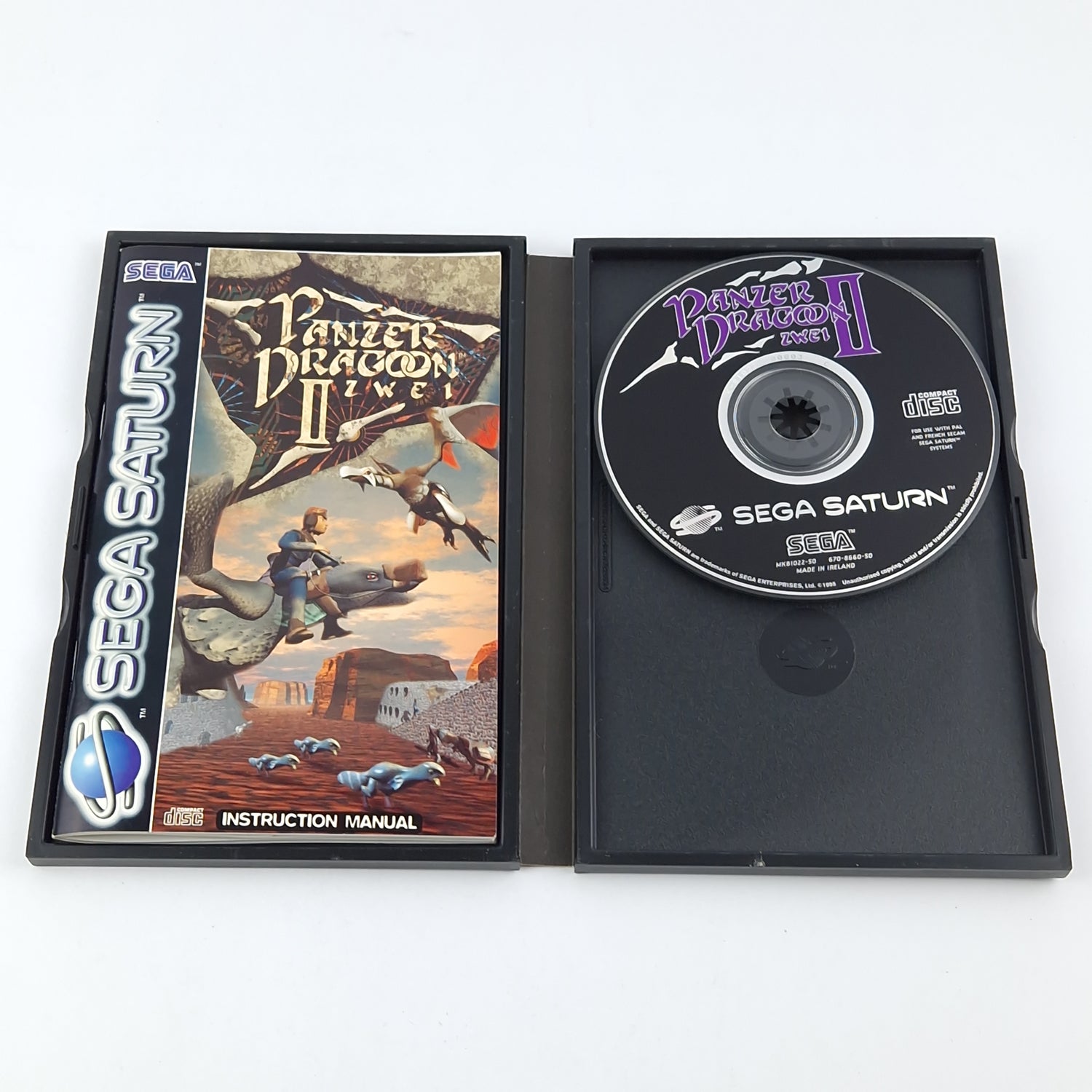 Sega Saturn Game: Panzer Dragoon Two II - CD Instructions OVP / Disk PAL Game