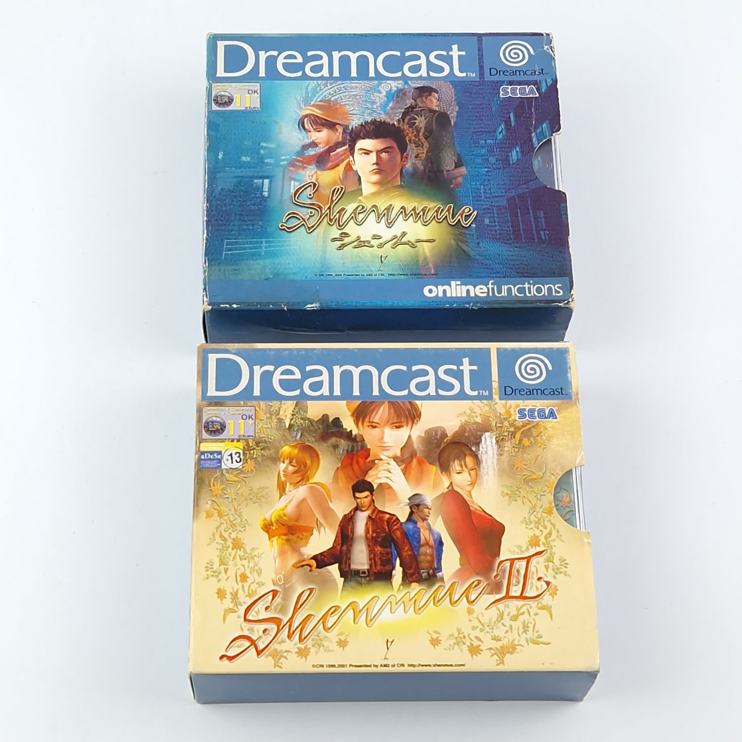 Sega Dreamcast Games Bundle: Shenmue I & II - CD Instructions OVP / DC PAL