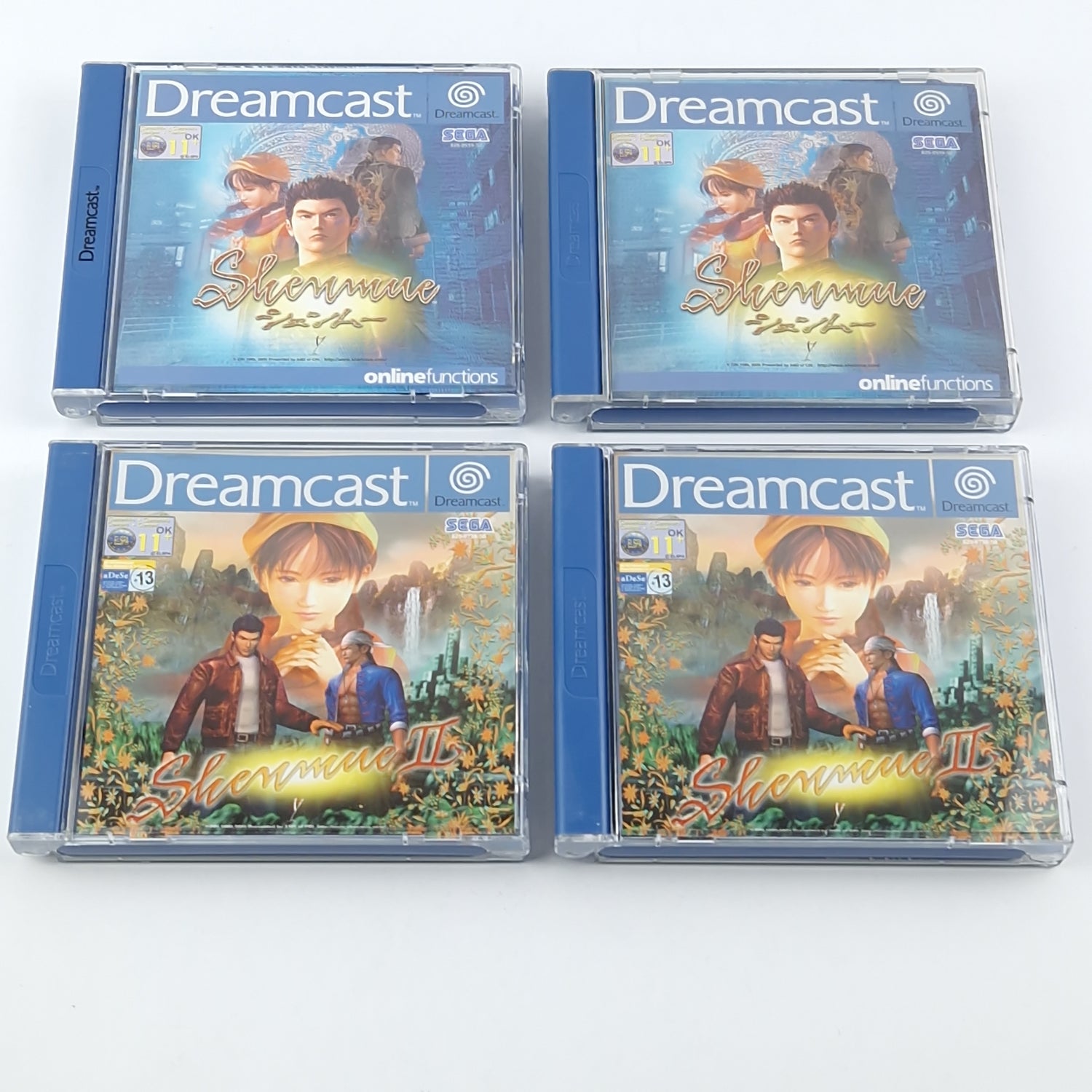 Sega Dreamcast Games Bundle: Shenmue I & II - CD Instructions OVP / DC PAL