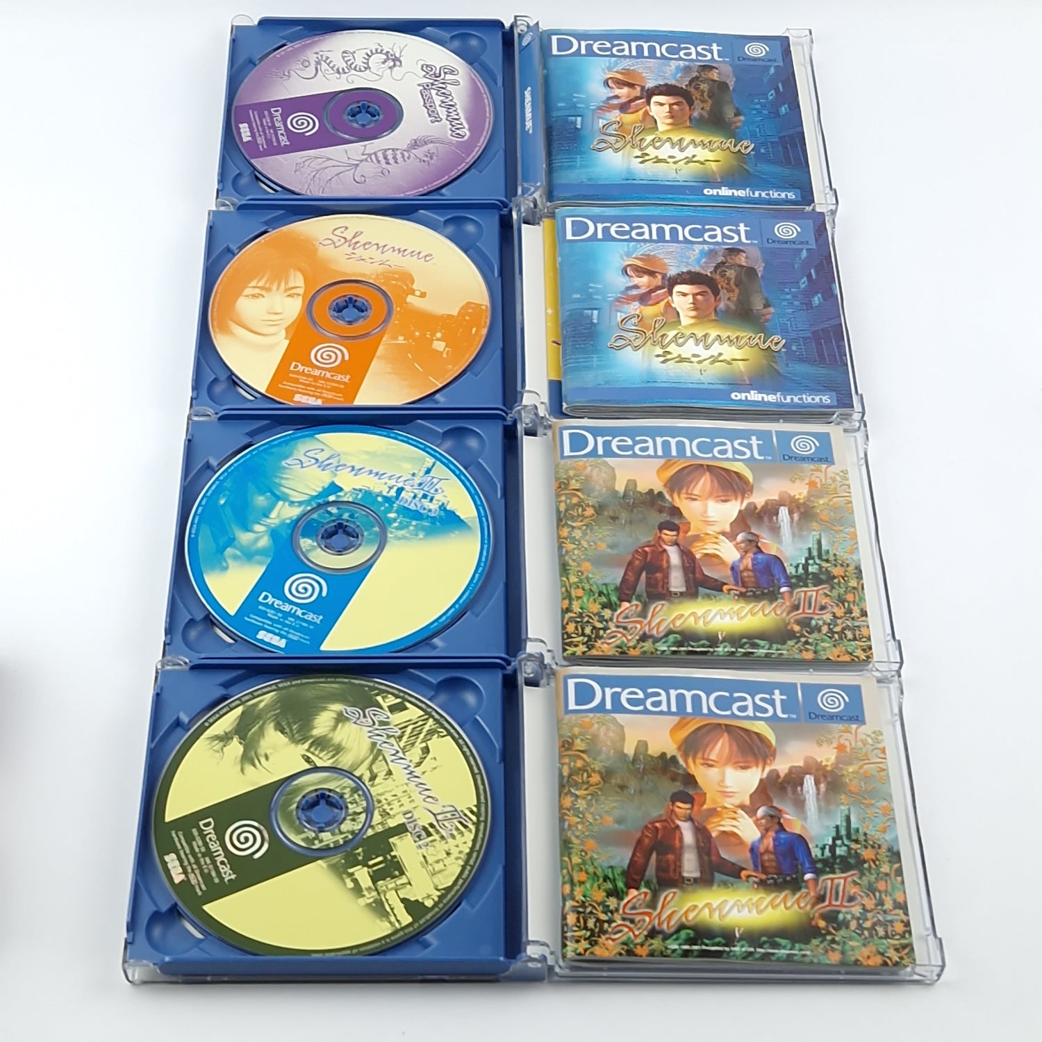 Sega Dreamcast Games Bundle: Shenmue I & II - CD Instructions OVP / DC PAL