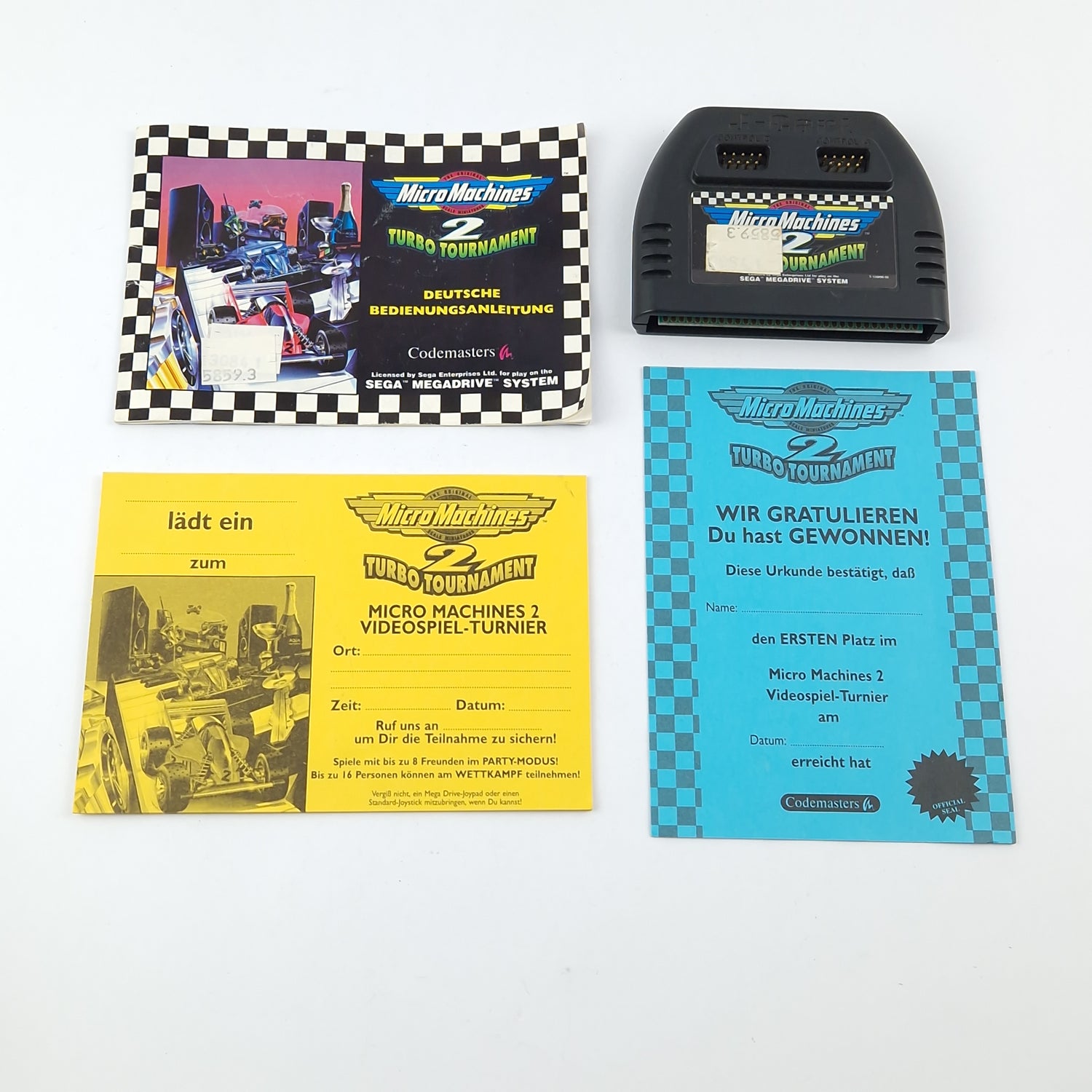 Sega Mega Drive game: Micro Machines 2 Turbo Tournament - OVP PAL module