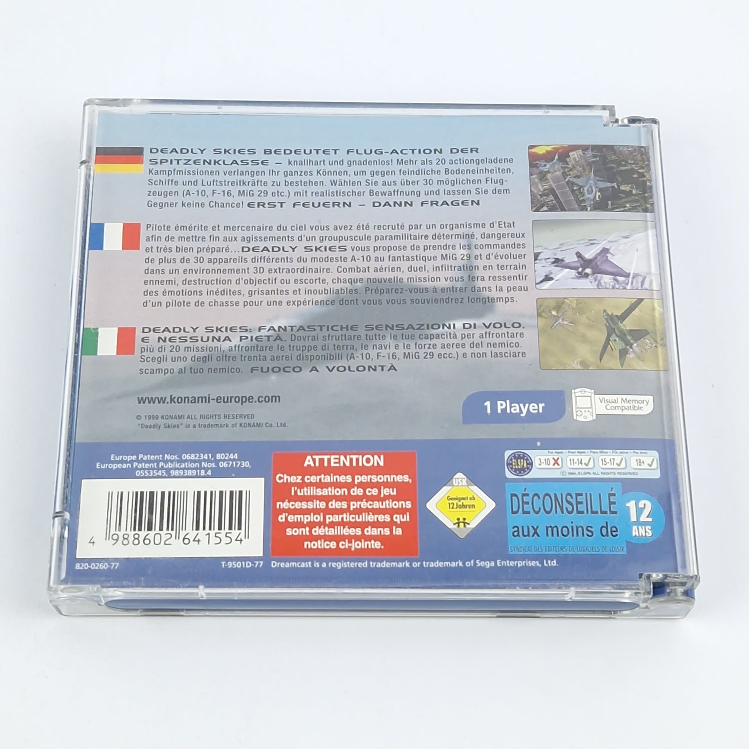Sega Dreamcast Game: Deadly Skies - CD Instructions OVP cib / DC PAL Game
