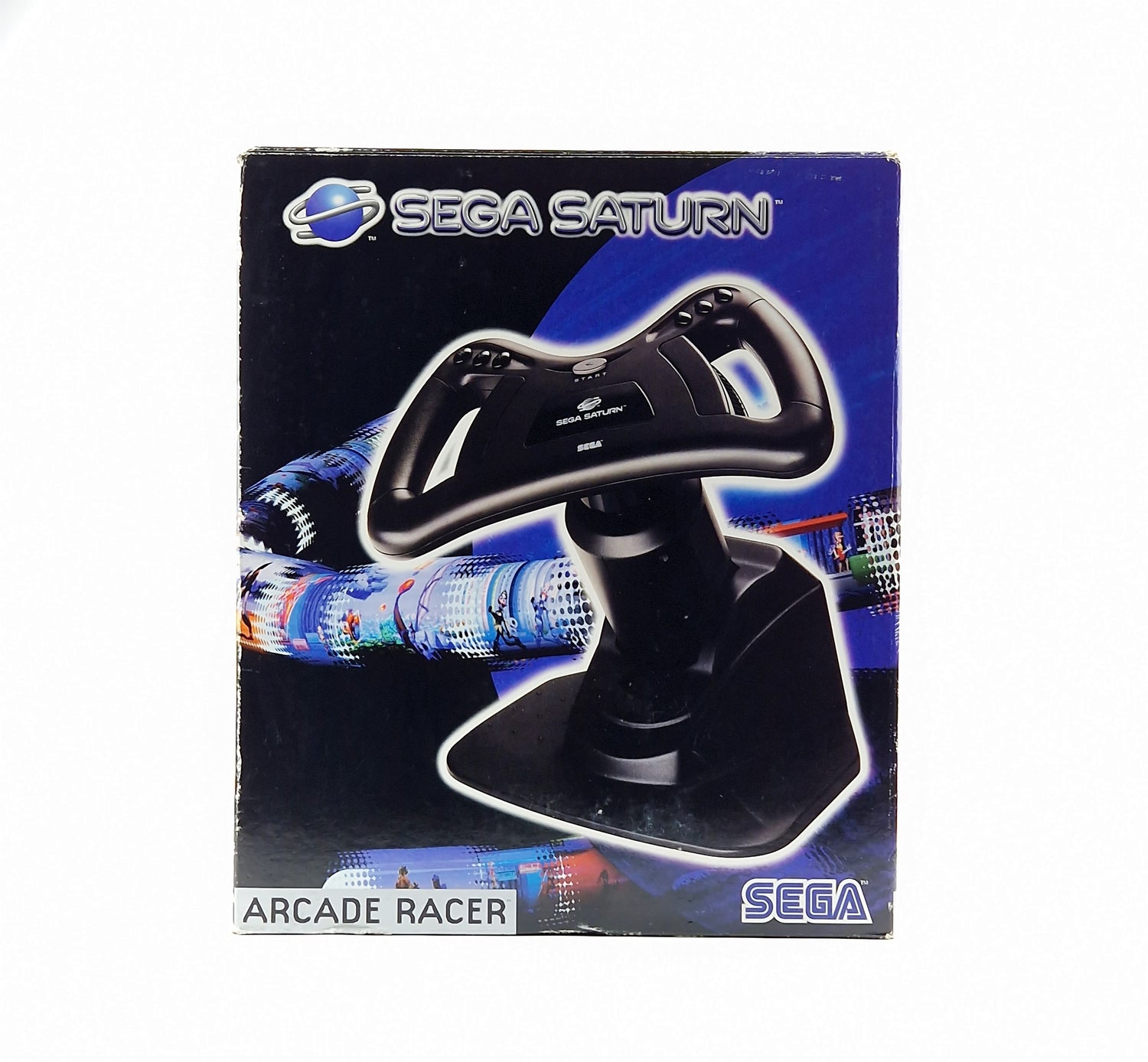 Sega Saturn Zubehör : Arcade Racer Controller Wheel - OVP PAL Gamepad