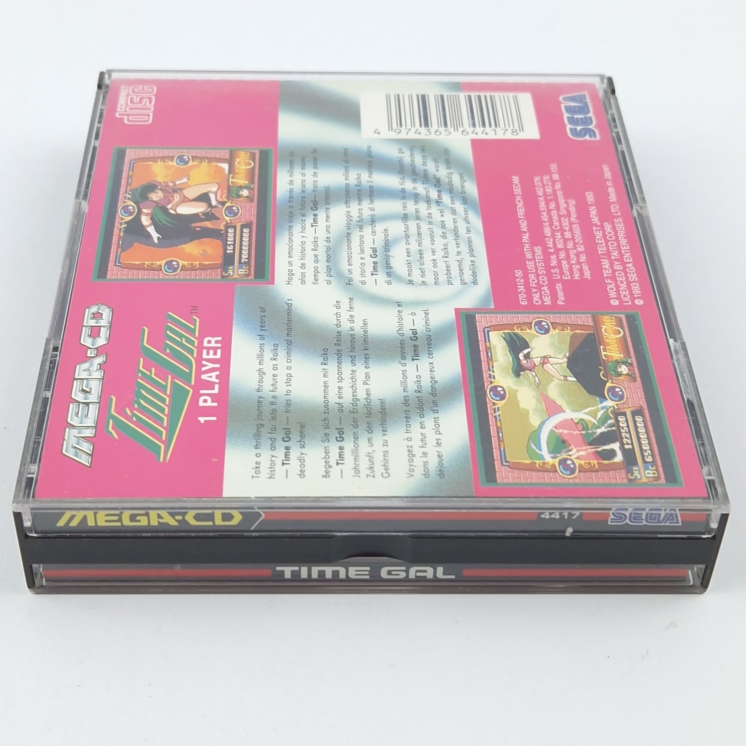 Sega Mega CD Spiel : Time Gal - CD Anleitung OVP / MCD Disk PAL Game