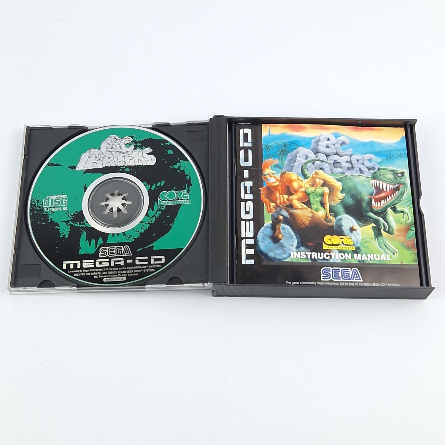 Sega Mega CD Games Bundle: BC Racers & Kids of Site - CD Instructions OVP