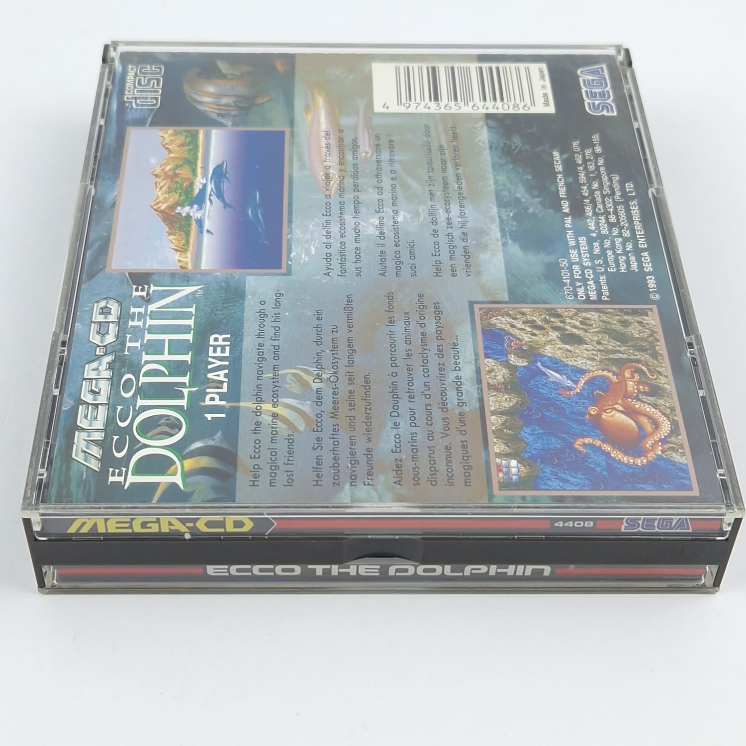 Sega Mega CD Spiel : Ecco The Dolphin - CD Anleitung OVP / MCD PAL DISK Game