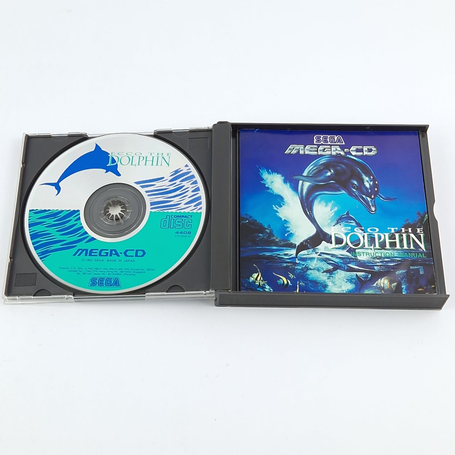 Sega Mega CD Game: Ecco The Dolphin - CD Instructions OVP / MCD PAL DISK Game
