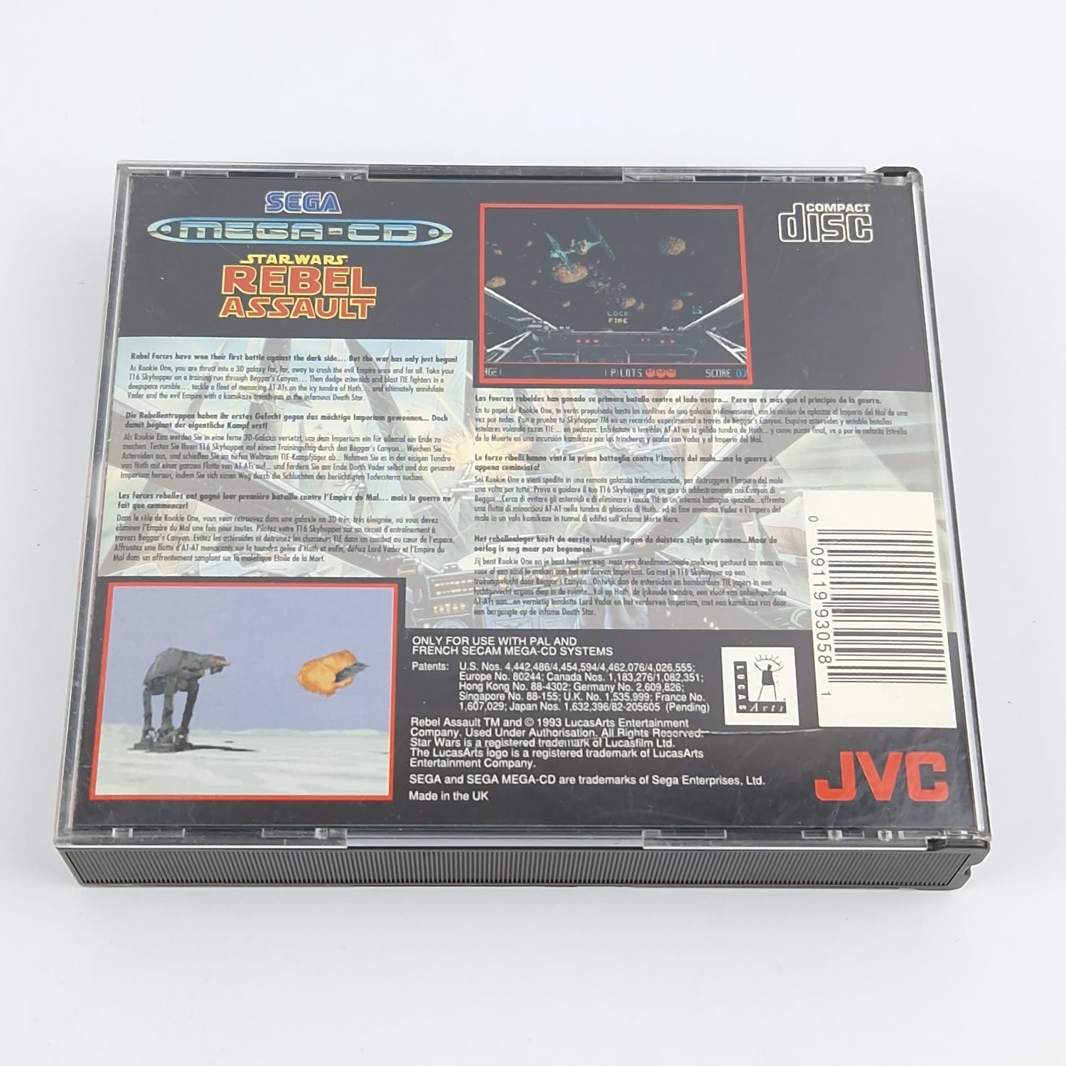 Sega Mega CD Spiel : Star Wars Rebel Assault - CD Anleitung OVP / MCD PAL Disk