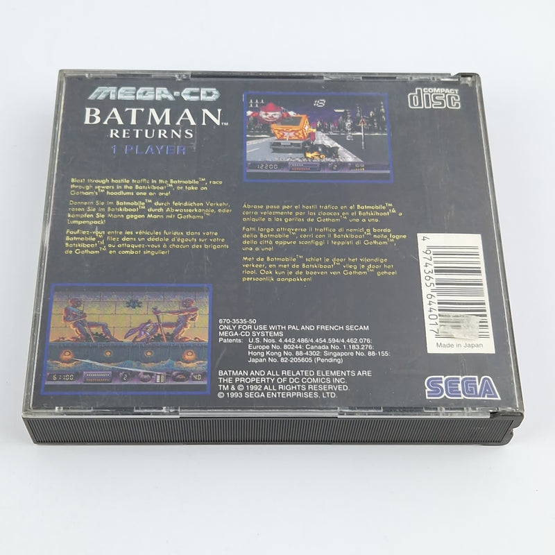 Sega Mega CD Game: Batman Returns - CD Instructions OVP / MCD PAL Disk