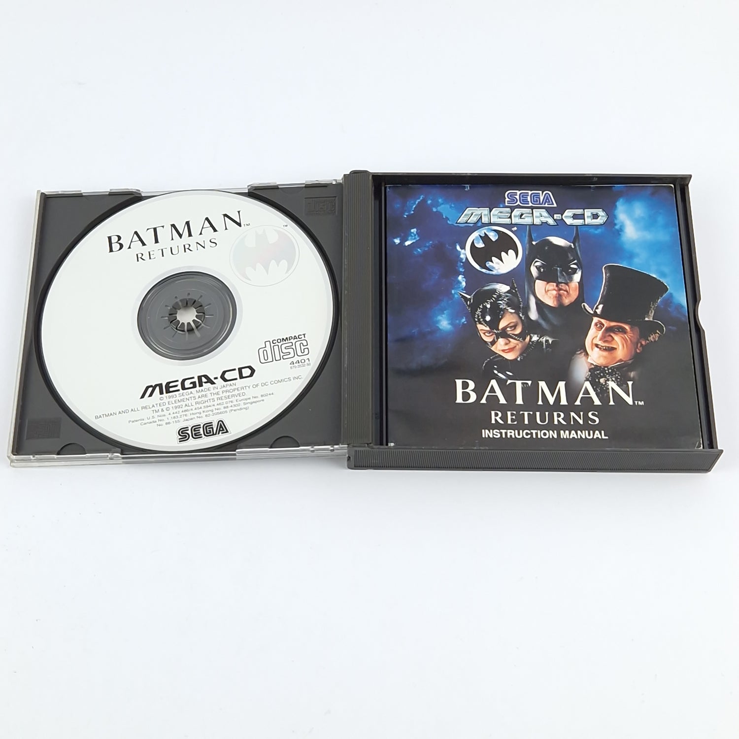 Sega Mega CD Game: Batman Returns - CD Instructions OVP / MCD PAL Disk