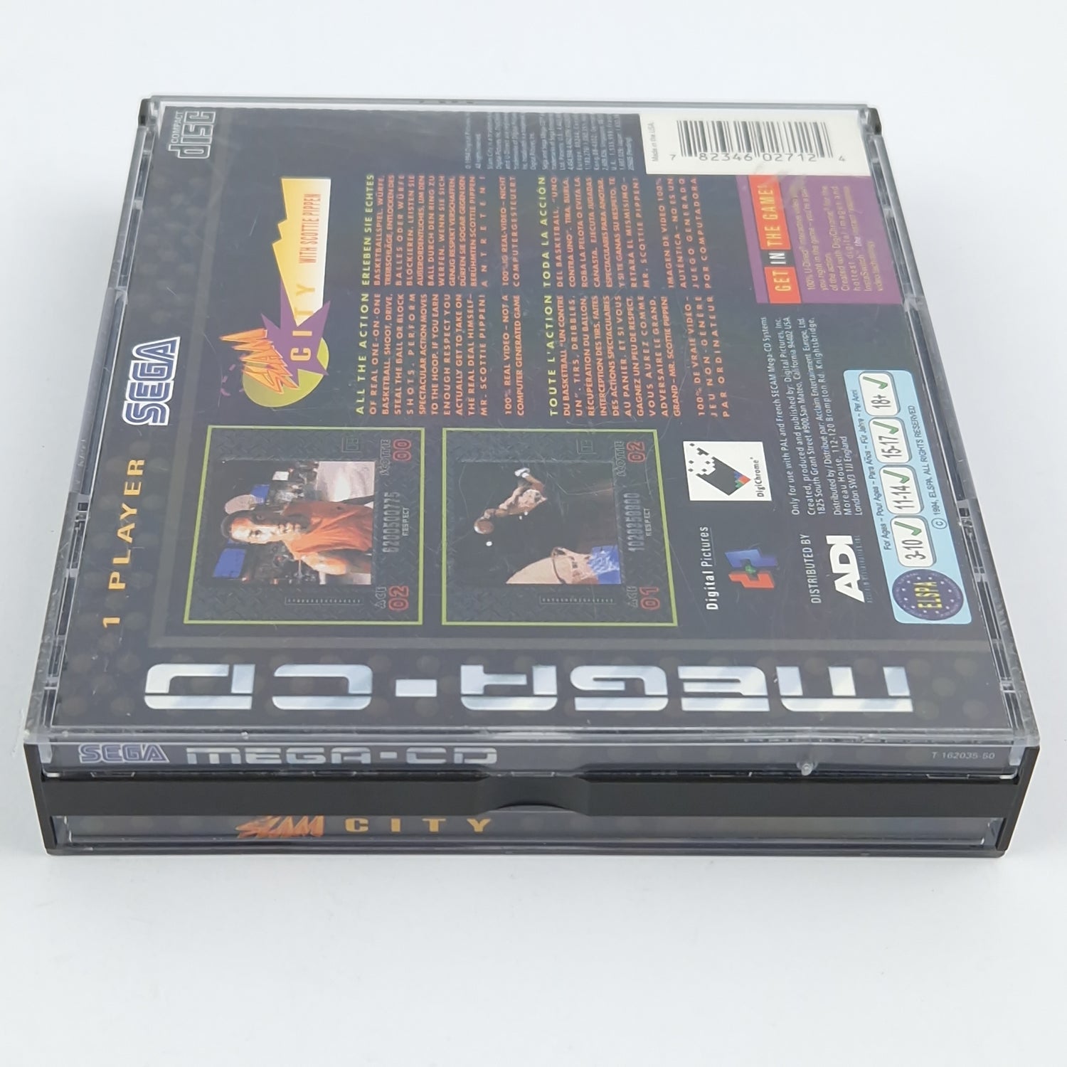 Sega Mega CD Spiel : SLAM City - CD Anleitung OVP / MCD PAL Disk Basketball