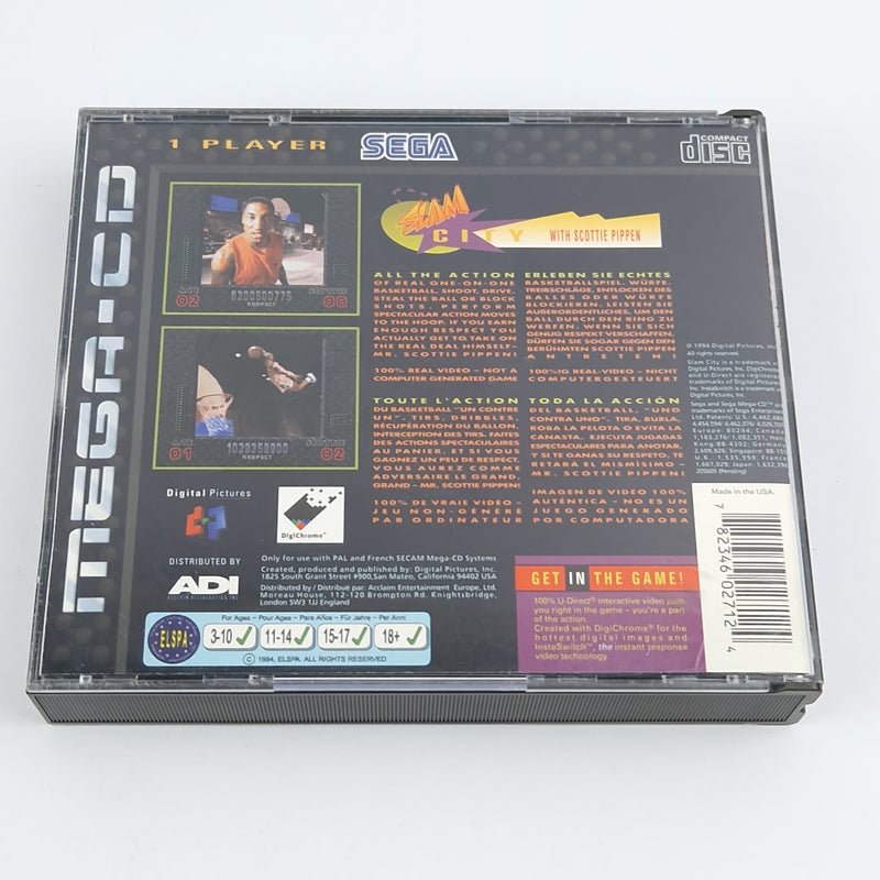 Sega Mega CD Spiel : SLAM City - CD Anleitung OVP / MCD PAL Disk Basketball