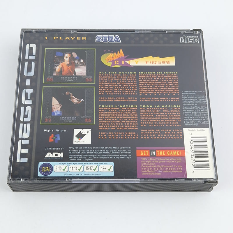 Sega Mega CD Game: SLAM City - CD Instructions OVP / MCD PAL Disk Basketball