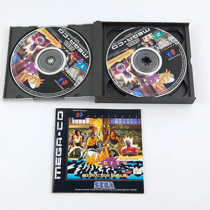 Sega Mega CD Game: SLAM City - CD Instructions OVP / MCD PAL Disk Basketball