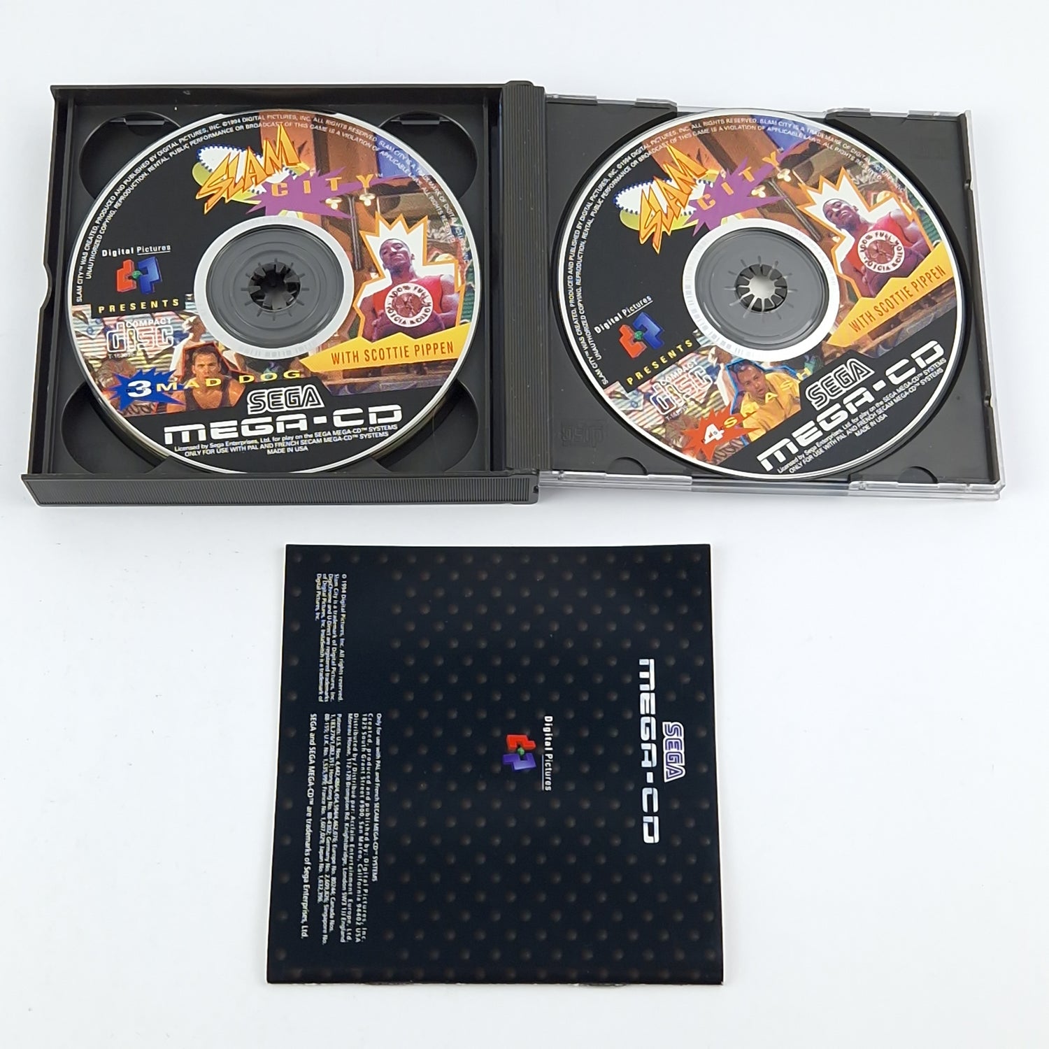 Sega Mega CD Game: SLAM City - CD Instructions OVP / MCD PAL Disk Basketball