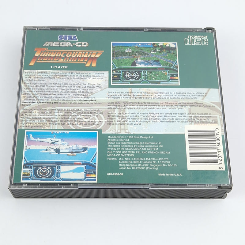 Sega Mega CD Game: Thunderhawk - CD Instructions OVP / MCD PAL Disk