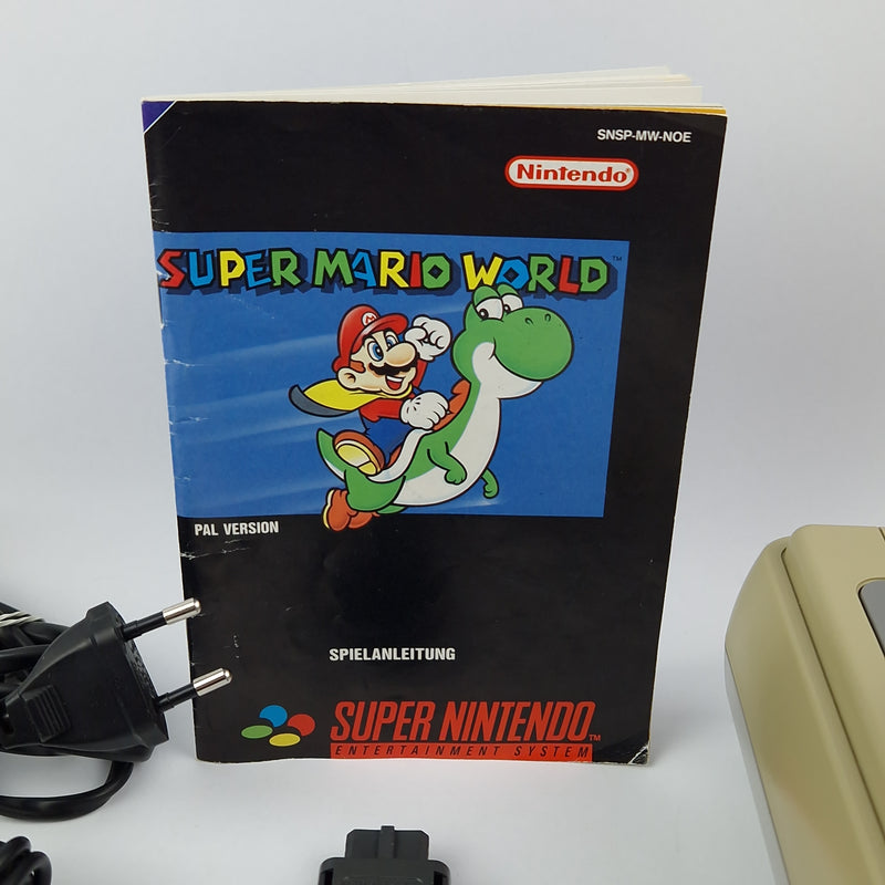 Super Nintendo Konsolen Bundle : Konsole - Super Mario World - Controller SNES