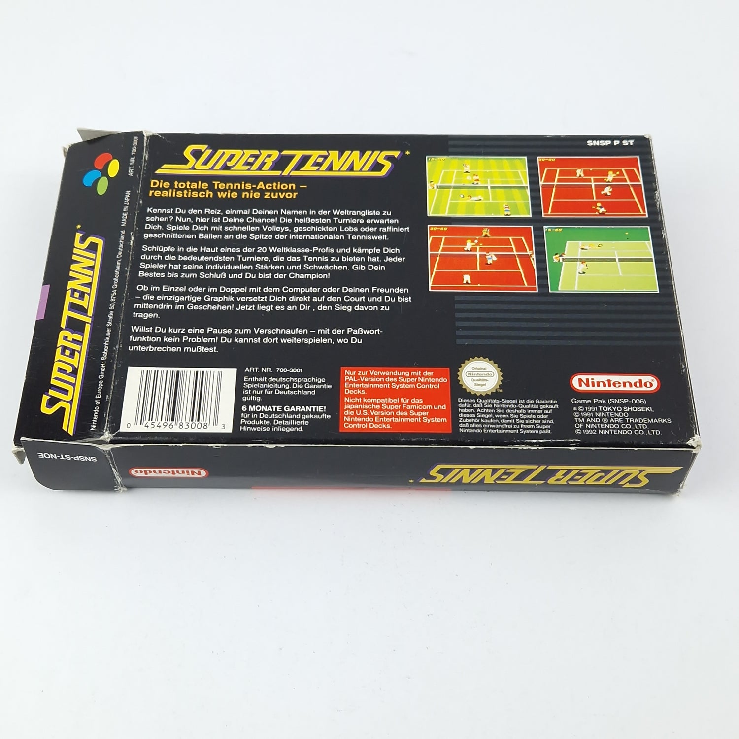 Super Nintendo Game: Super Tennis - Module Instructions OVP / SNES Pal Game