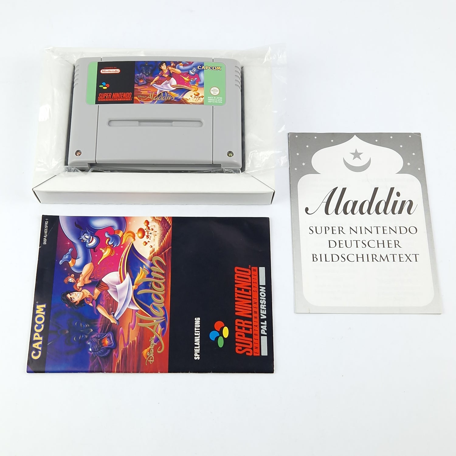 Super Nintendo Game: Disney's Aladdin - Module Instructions OVP / SNES Pal Game