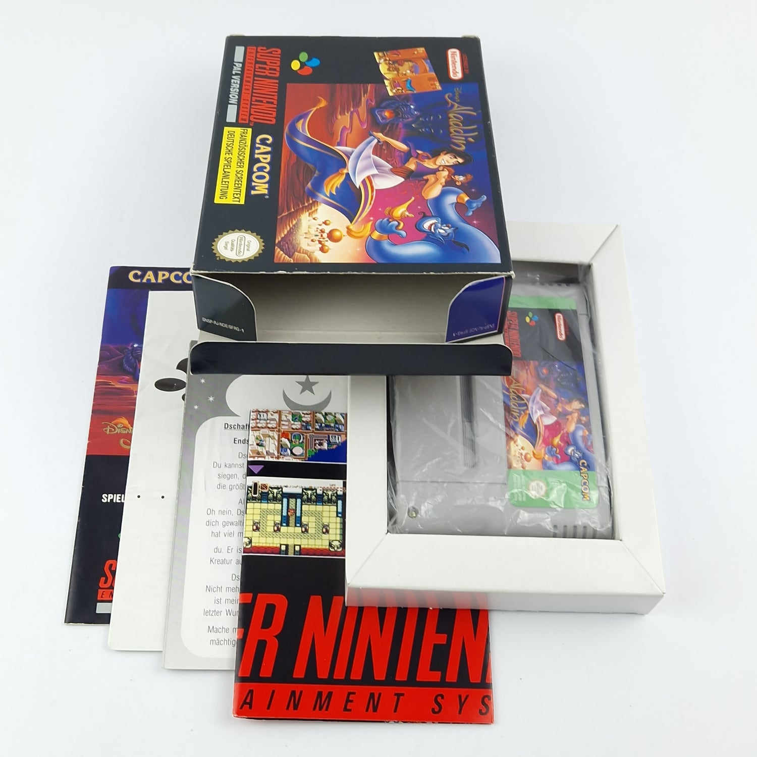 Super Nintendo Game: Disney's Aladdin - Module Instructions OVP / SNES Pal Game