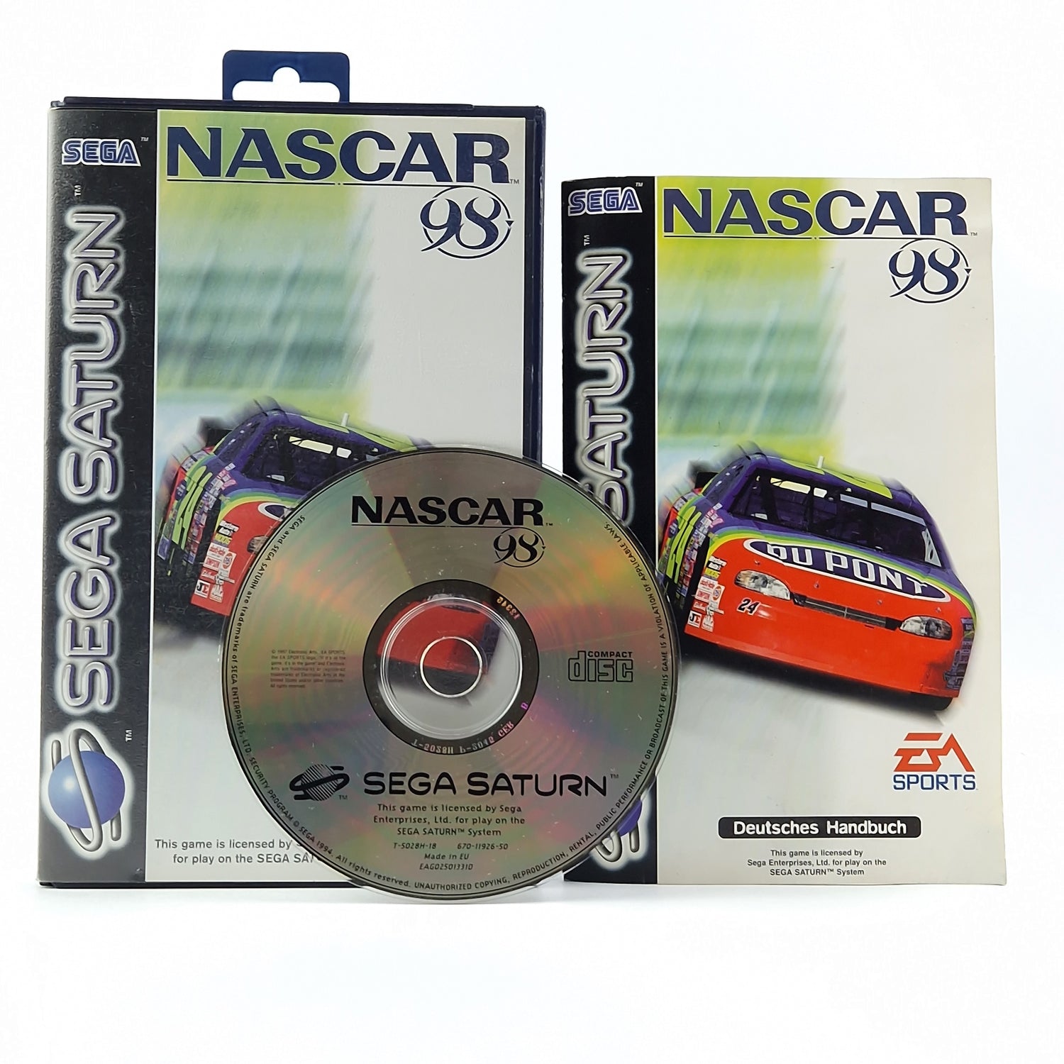 Sega Saturn Game: Nascar 98 - CD Instructions OVP / PAL Disk Car Racing