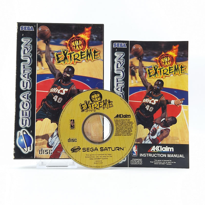 Sega Saturn Game: NBA Jam Extreme - CD Instructions OVP / PAL Disk Basketball