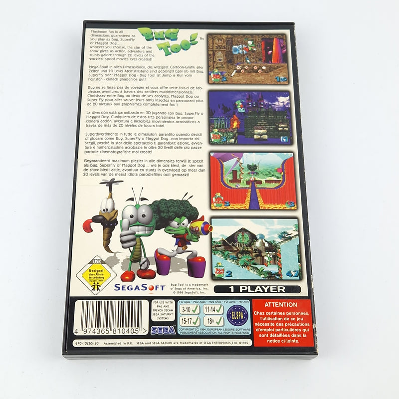 Sega Saturn Game: BUG Too! - CD instructions OVP / PAL disc