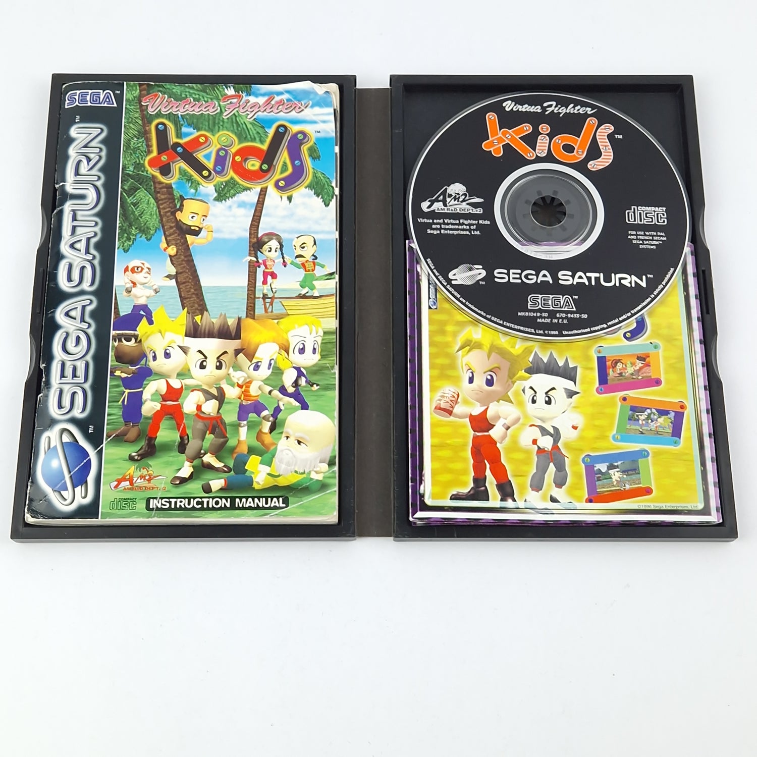 Sega Saturn Game: Virtua Fighter Kids - CD Instructions OVP / PAL Disk