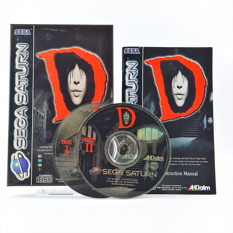 Sega Saturn Game: D - CD Instructions OVP / PAL Disk Acclaim