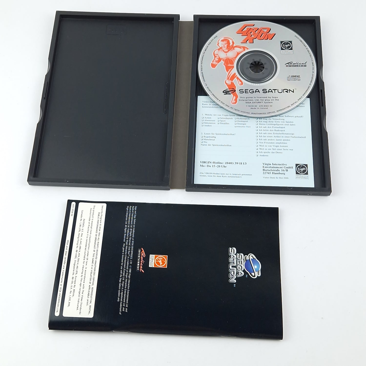 Sega Saturn Spiel : Grid Run - CD Anleitung OVP cib / PAL Disk