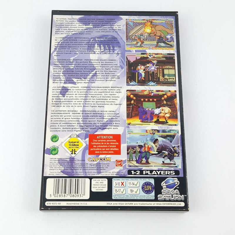 Sega Saturn Game: Street Fighter Alpha 2 - CD Instructions OVP cib / PAL Disk