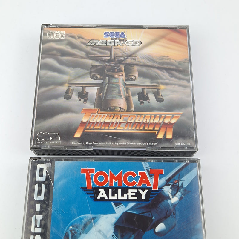 Sega Mega CD Spiele Bundle : Tomcat Alley & Thunderhawk - CD Anleitung OVP
