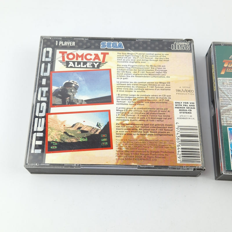 Sega Mega CD Spiele Bundle : Tomcat Alley & Thunderhawk - CD Anleitung OVP
