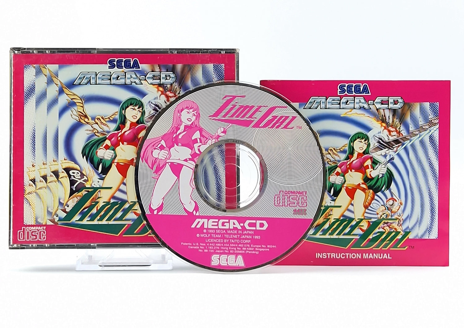 Sega Mega CD Game: Time Gal - CD Instructions OVP / PAL MCD Game